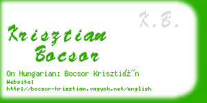 krisztian bocsor business card